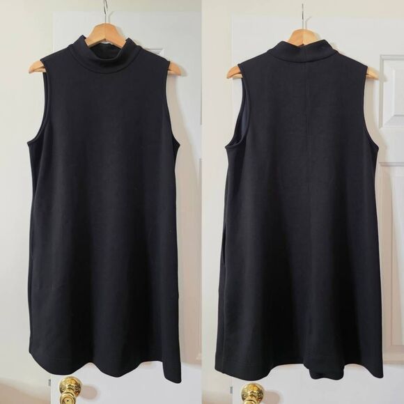 SPANX AIR ESSENTIALS MOCK NECK DRESS XL Black $128 - Picture 2 of 8